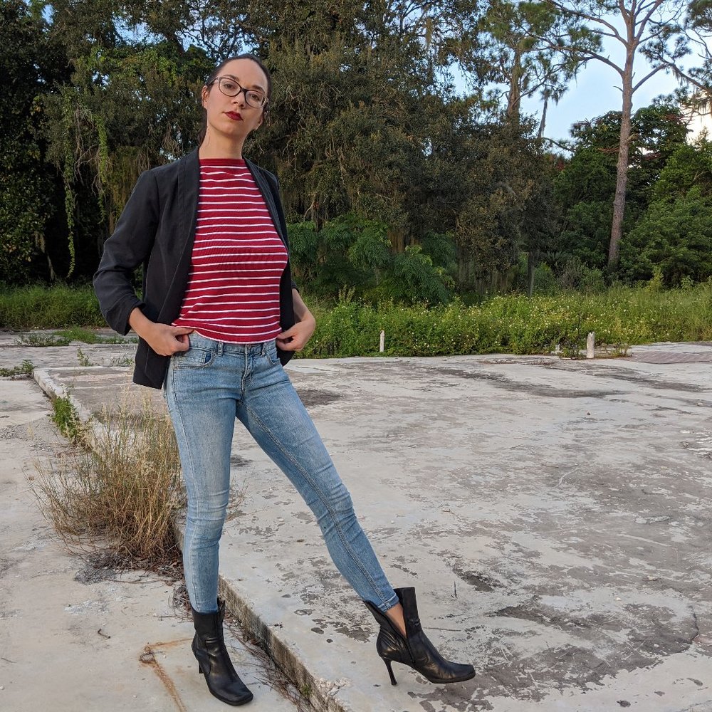 Free People Skinny Ankle Cropped Jeans